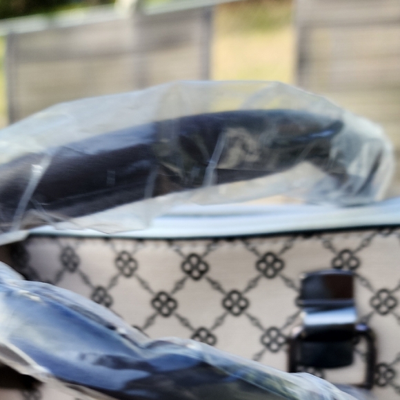 Elegant  Patterned White and Black Women's Bag Set - Picture 6 of 15